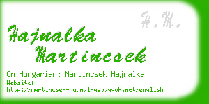 hajnalka martincsek business card